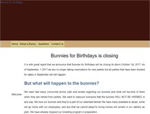 Tablet Screenshot of bunniesforbirthdays.com